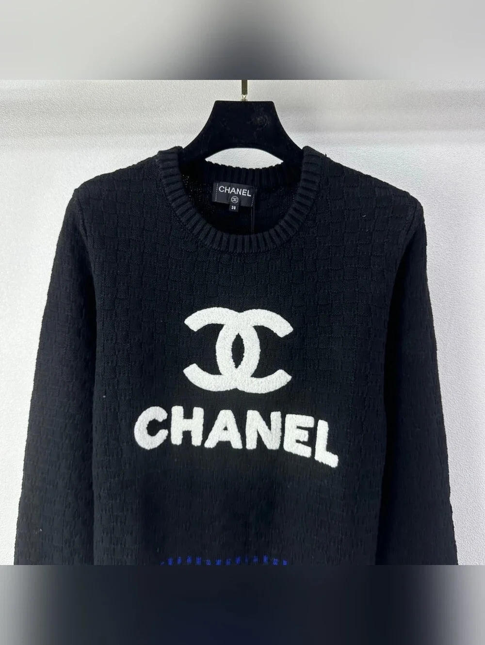 CHANEL Black Crewneck Sweater